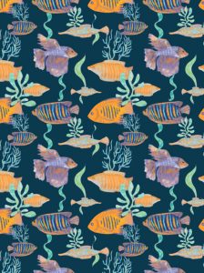 Fish pattern #1 - Andreea Dumez Artist