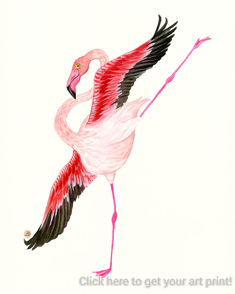 Flamingo Ki'ingo - a cute pink bird from a children's story