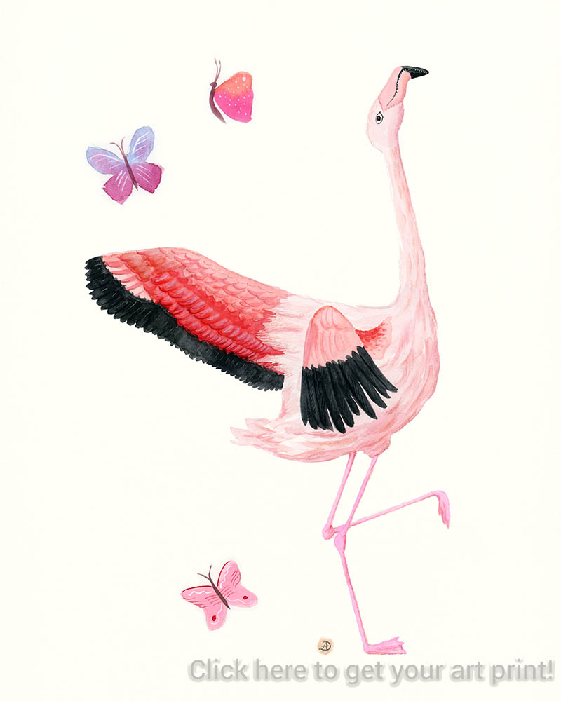 Tingo the flamingo - a cute dancing bird in a kids story